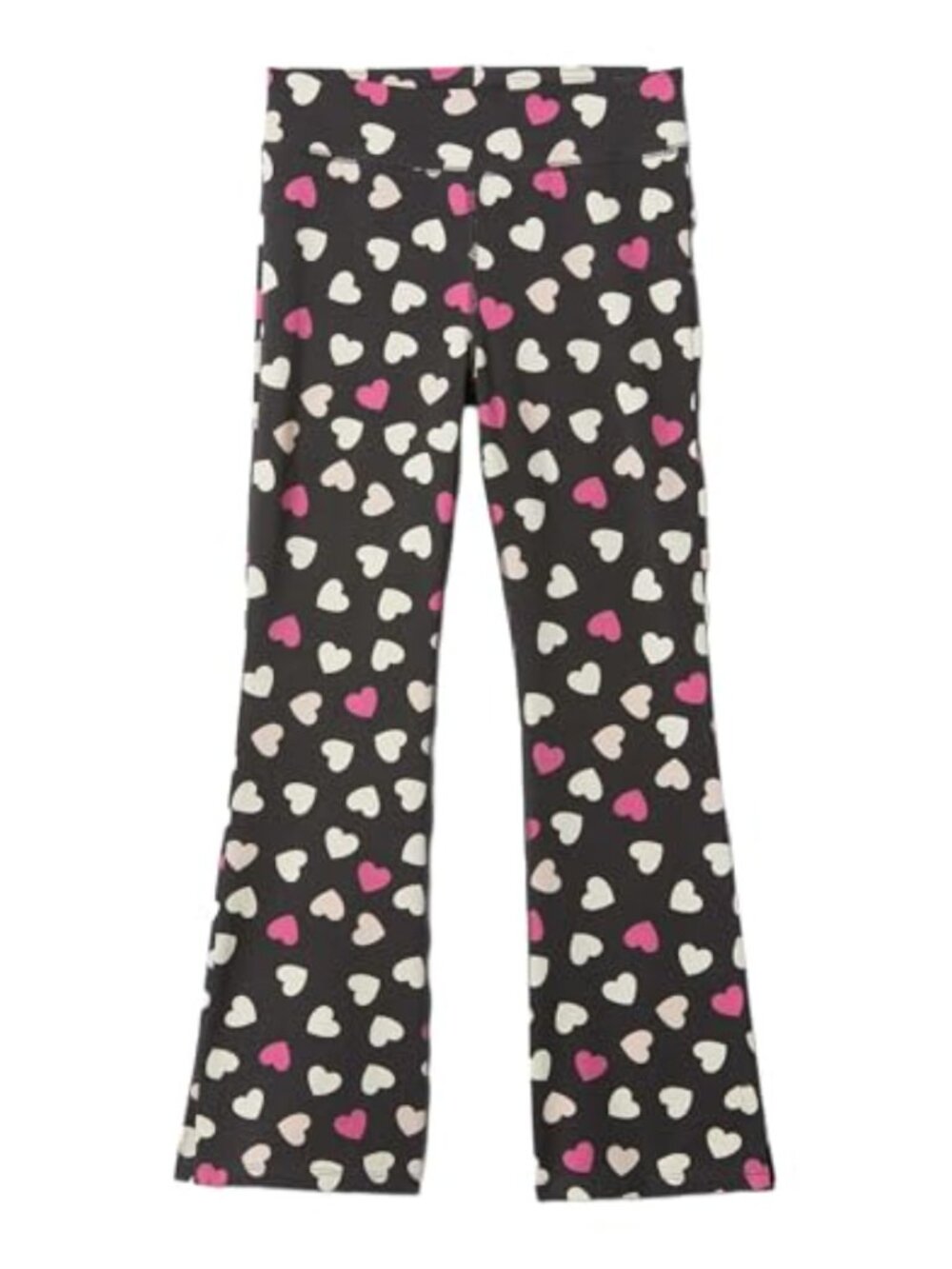 Girls Cotton Jersey Flare Leggings Pull On Slim Fit Casual School